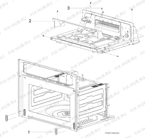 Взрыв-схема микроволновой печи Electrolux EMC38905X - Схема узла Section 5